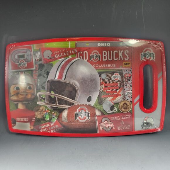 NEW Ohio State Buckeyes 5 Pc Kitchen Knives Set Cutting Board NCAA OSU Football - Picture 5 of 10